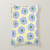 青名門私立校風の緑かわいいヒッピー花柄 アクセントクッション (正面(垂直))