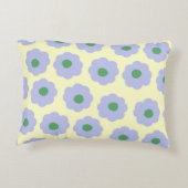 青名門私立校風の緑かわいいヒッピー花柄 アクセントクッション (裏面)