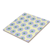 青名門私立校風の緑かわいいヒッピー花柄 タイル (側面)