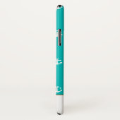 青名門私立校風の航海の白モノグラム Case-Mate iPhoneケース (裏面/右)