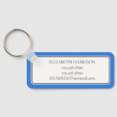 青名門私立校風の鯨パーソナライズされた キーホルダー (裏面)