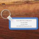 青名門私立校風の鯨パーソナライズされた キーホルダー (裏面)