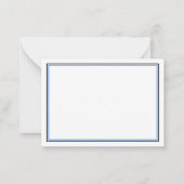 青名門私立校風の鯨パーソナライズされた ノートカード (裏面)