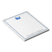 青名門私立校風の鯨パーソナライズされた ノートパッド (アングル)