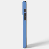 青地に黒の二重枠のモノグラム Case-Mate iPhoneケース (裏面 / 左)