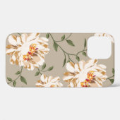 青地の下に生える茶色の花模様 Case-Mate iPhoneケース (裏面 (横))