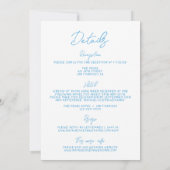 青地中海のい手が自分の中に引き込ま結婚れた 招待状 (裏面)