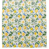 青地中海のい花の柑橘類 シャワーカーテン (正面)