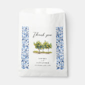 青地中海のイタリアンタイル結婚レモン フェイバーバッグ (正面)