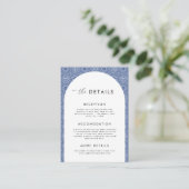 青地中海のスペインのタイル結婚の詳細 エンクロージャーカード (スタンド正面)