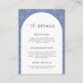 青地中海のスペインのタイル結婚の詳細 エンクロージャーカード (正面)