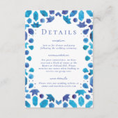 青地中海のタイル結婚の詳細 エンクロージャーカード (正面)