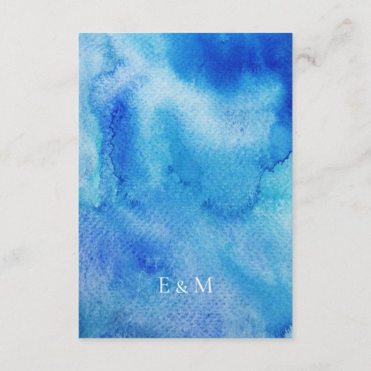 青地中海のタイル結婚の詳細 エンクロージャーカード (裏面)