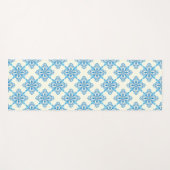 青地中海のフローラタイルのパターン ヨガマット (正面(横))