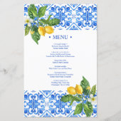 青地中海の瓦とレモ結婚ンのメニュー (正面)