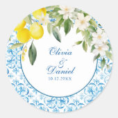 青地中海の瓦とレン結婚モン ラウンドシール (正面)