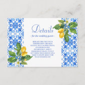 青地中海の瓦とレ結婚モン エンクロージャーカード (正面)