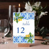 青地中海の瓦とレ結婚モン テーブルナンバー