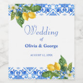 青地中海の瓦とレ結婚モン ワインラベル (シングルラベル)