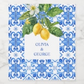 青地中海の瓦とレ結婚モン ワインラベル (シングルラベル)