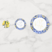 青地中海の瓦と柑橘紙吹雪 コンフェッティ (裏面)