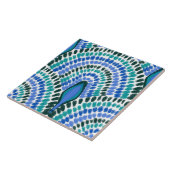 青地中海の緑モザイク絵を描ホロ タイル (側面)