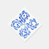 青地中海の色 スタンダードカクテルナプキン (角)