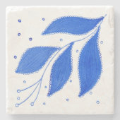 青地中海の色 ストーンコースター (正面)