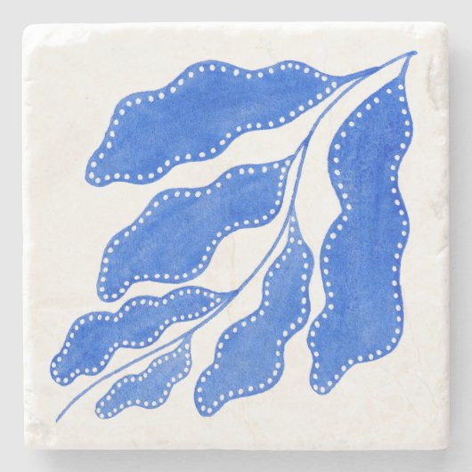 青地中海の色 ストーンコースター (正面)