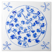 青地中海の色 タイル (正面)