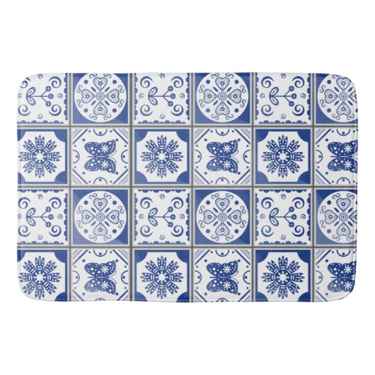 青地中海の色 バスマット (正面)