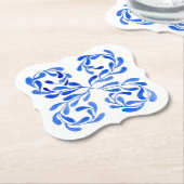 青地中海の色 ペーパーコースター (アングル)