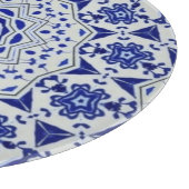 青地中海の/白12点の星形タイル カッティングボード (角)