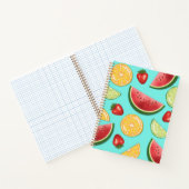 青夏カラフルのフードパターンの果実 ノートブック (内部)