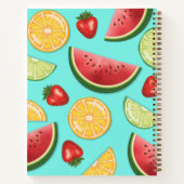 青夏カラフルのフードパターンの果実 ノートブック (裏面)
