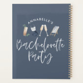 青夏ガーリー飲みモダン物ブライダルシャワー プランナー手帳 (裏面)