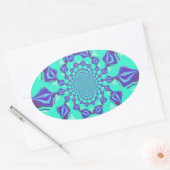 青大切色 楕円形シール (封筒)