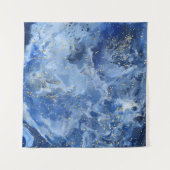 青大理石と金ゴールドテクスチャ タペストリー (正面(横))