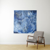 青大理石と金ゴールドテクスチャ タペストリー (インサイチュ)