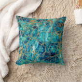 青大理石の美しい高級感と金ゴールド。 クッション (ブランケット)