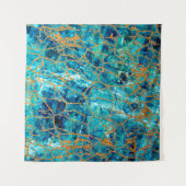 青大理石の美しい高級感と金ゴールド。 タペストリー (正面(横))