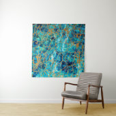 青大理石の美しい高級感と金ゴールド。 タペストリー (インサイチュ)