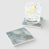 青大理石エフェクト。 ストーンコースター (横)