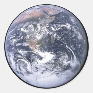 「青大理石」の地球はアポロ17号から見える ラウンドシール