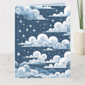 青天お洒落の赤ちゃんシャワー カード (正面)