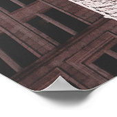 青天下のカーテンウォール建物ティール(緑がかった色) ポスター (角)