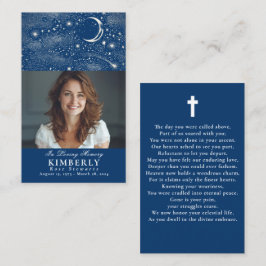 青天葬記念祈りの言葉写真カード 名刺