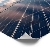 青太陽の空の下のパネル ポスター (角)