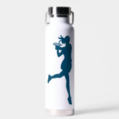 青女子スタイリッシュテニスパーソナライズされた選手 ウォーターボトル (正面)