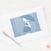 青妊婦の色 長方形シール (封筒)